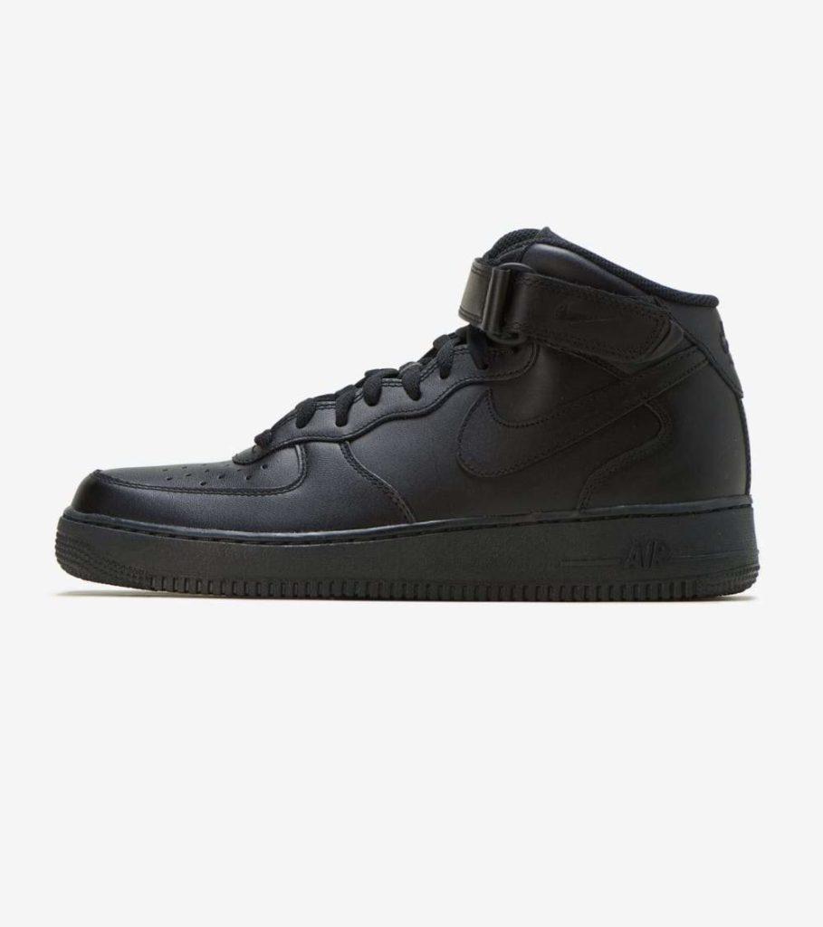 nike air force 1 mid men's black